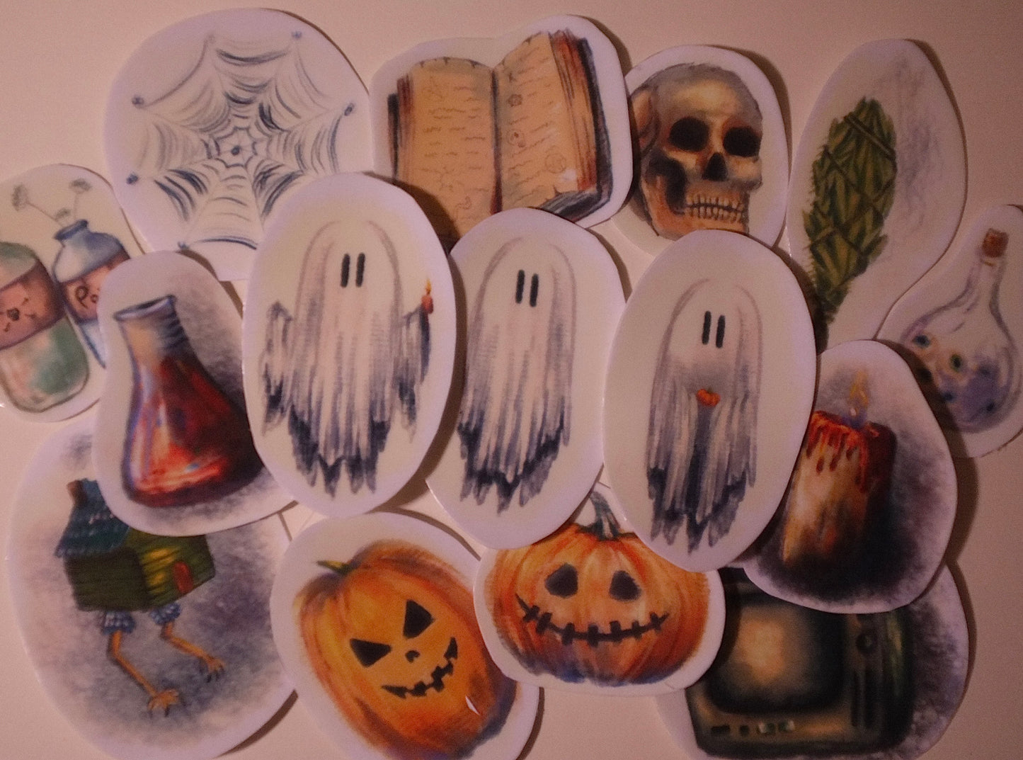 October stickers: Spooky, 15pc (laminated)