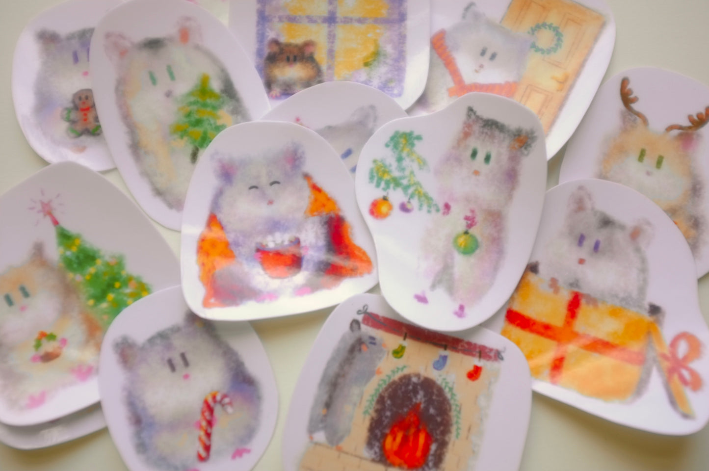 Holiday stickers: Christmas 15pc (laminated)