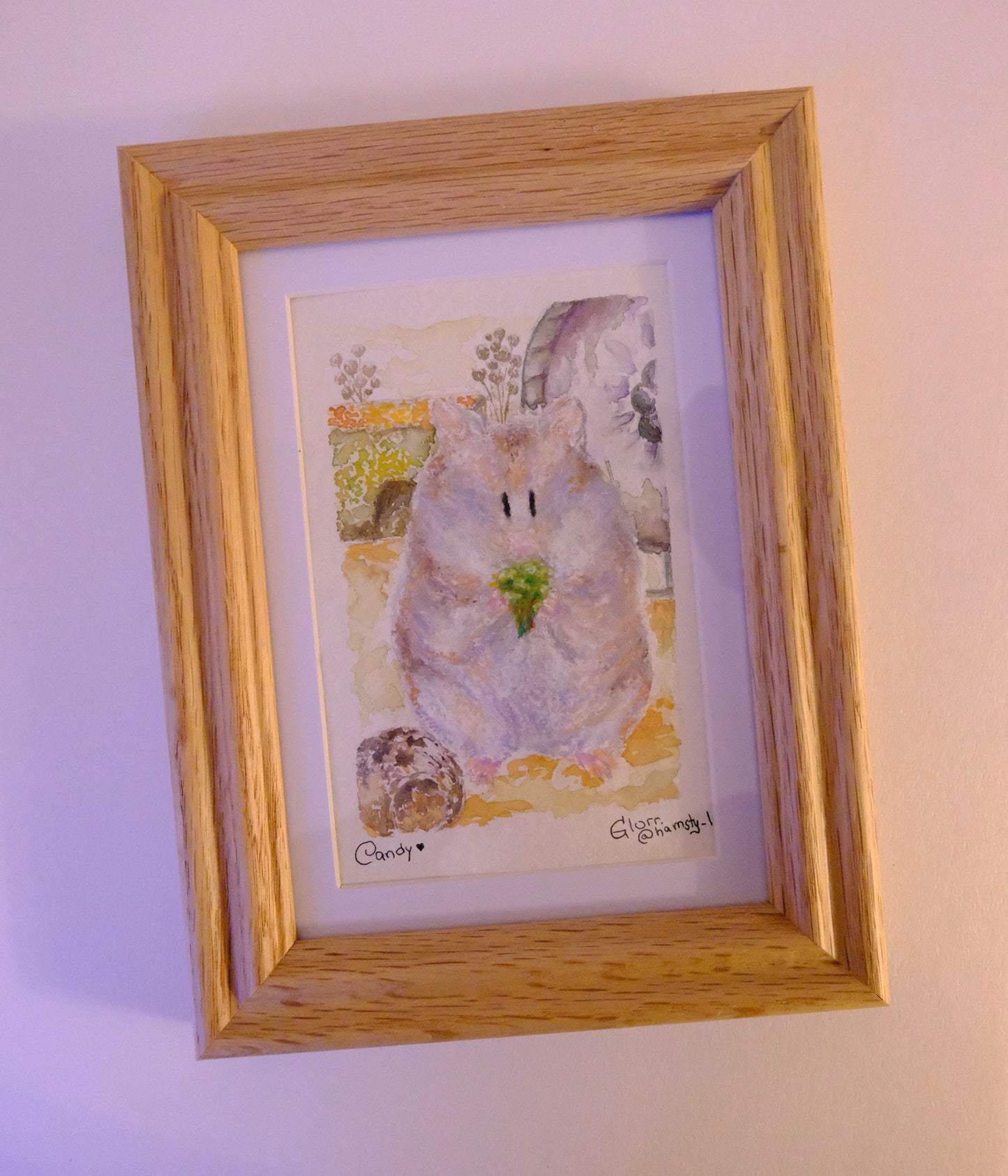 Custom Signature Hamsty Portrait (Watercolour & Soft Pastel)