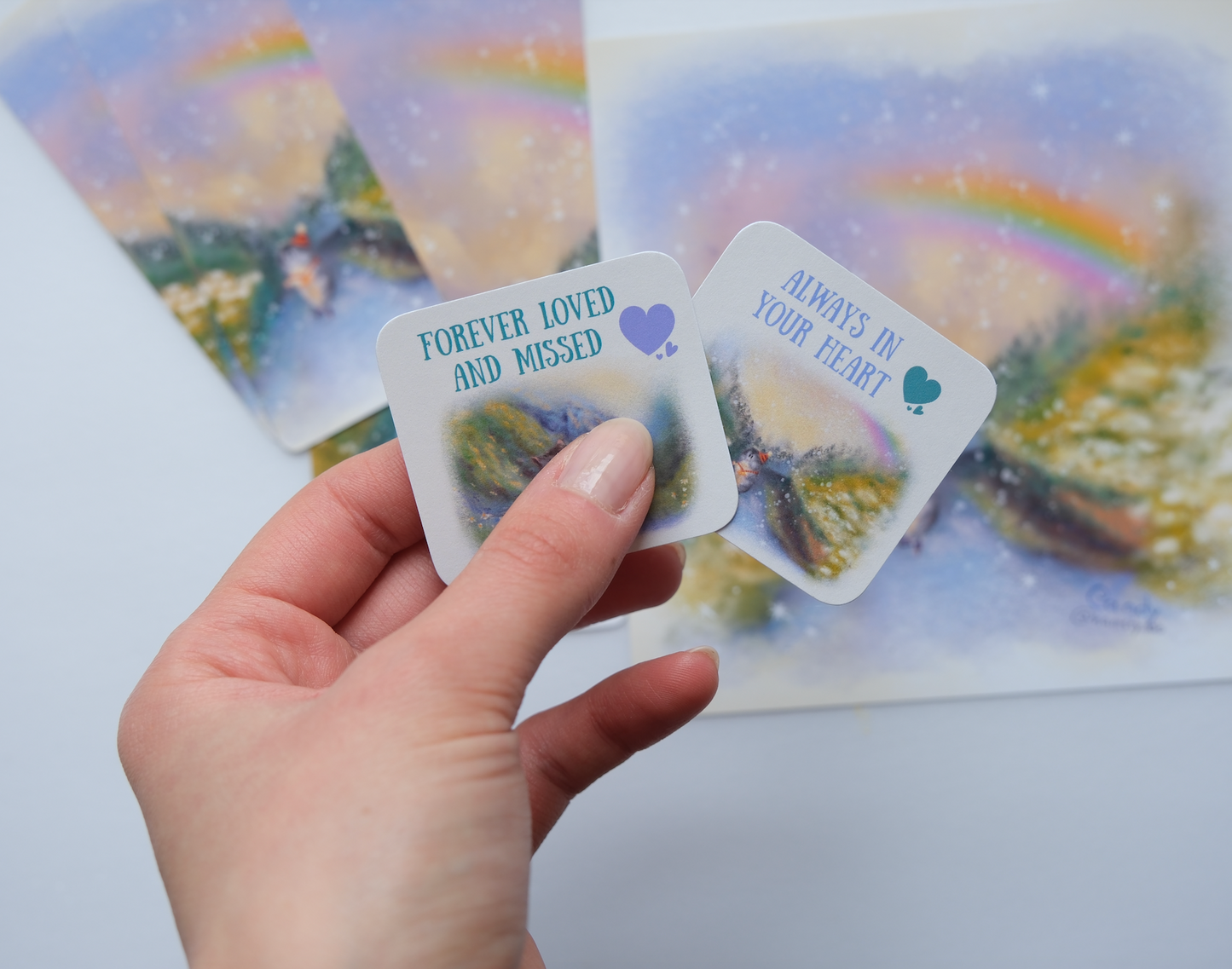 Two Rainbow Bridge Stickers